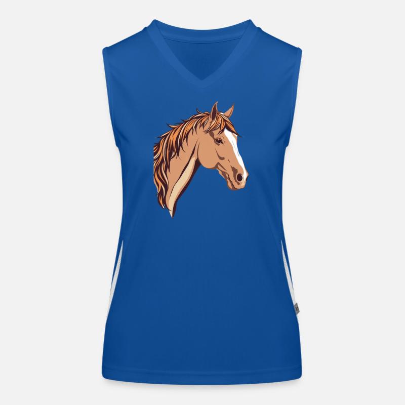 Cheval Tête de cheval Débardeur respirant contrasté Femme
