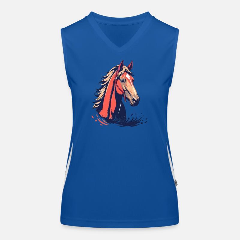 Cheval Tête de cheval Débardeur respirant contrasté Femme