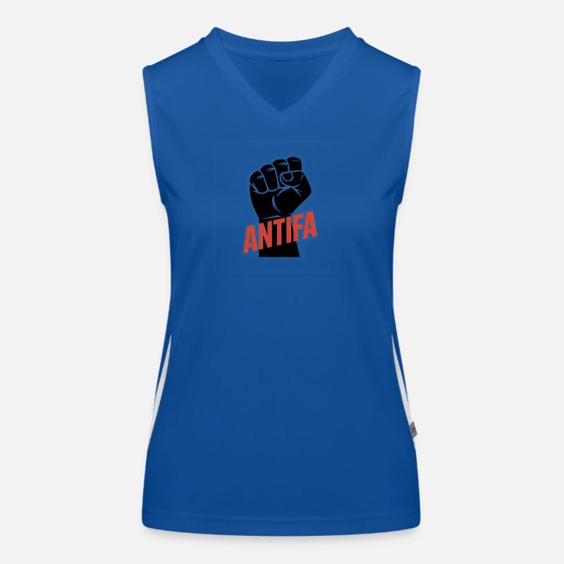 Antifa - Antifascist Merch Women's Functional Contrast Tank Top