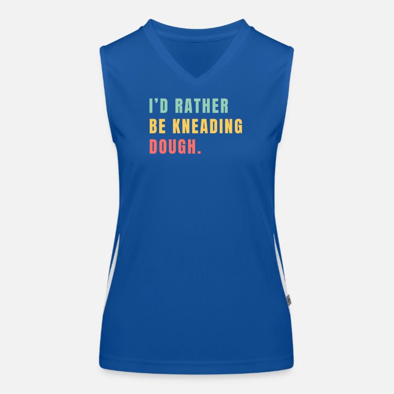 I'd rather be kneading dough Women's Functional Contrast Tank Top