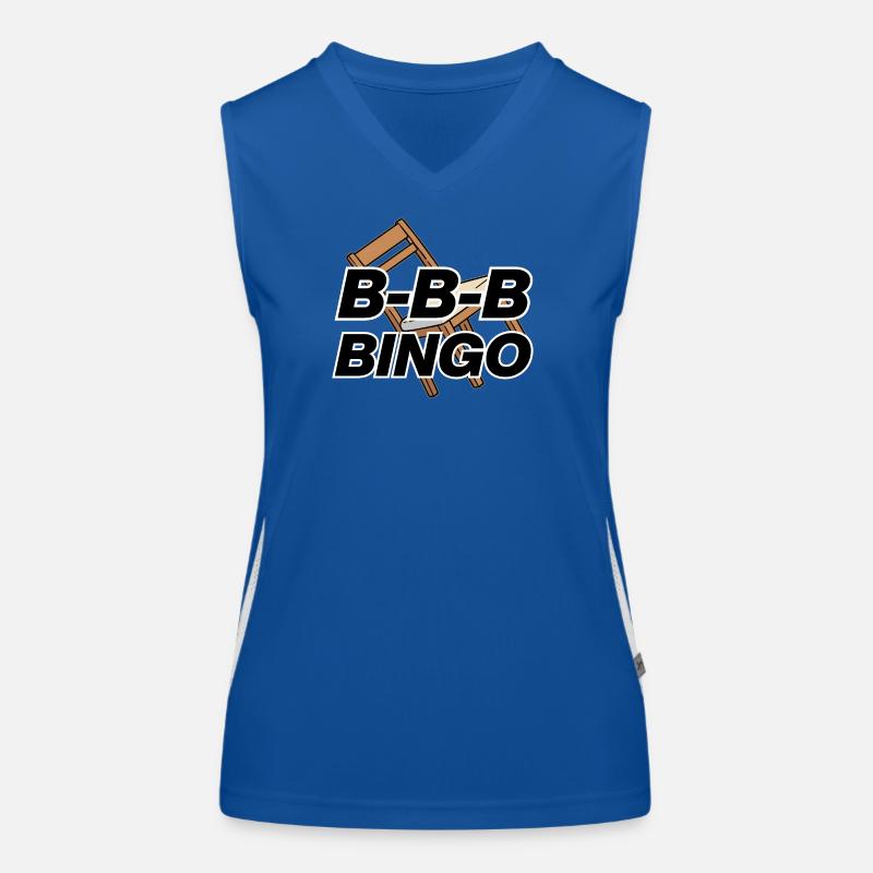 B-B-B-BINGO TREND, VIRAL FUN, MEME SCHOOL CHAIR 🪑 Women's Functional Contrast Tank Top