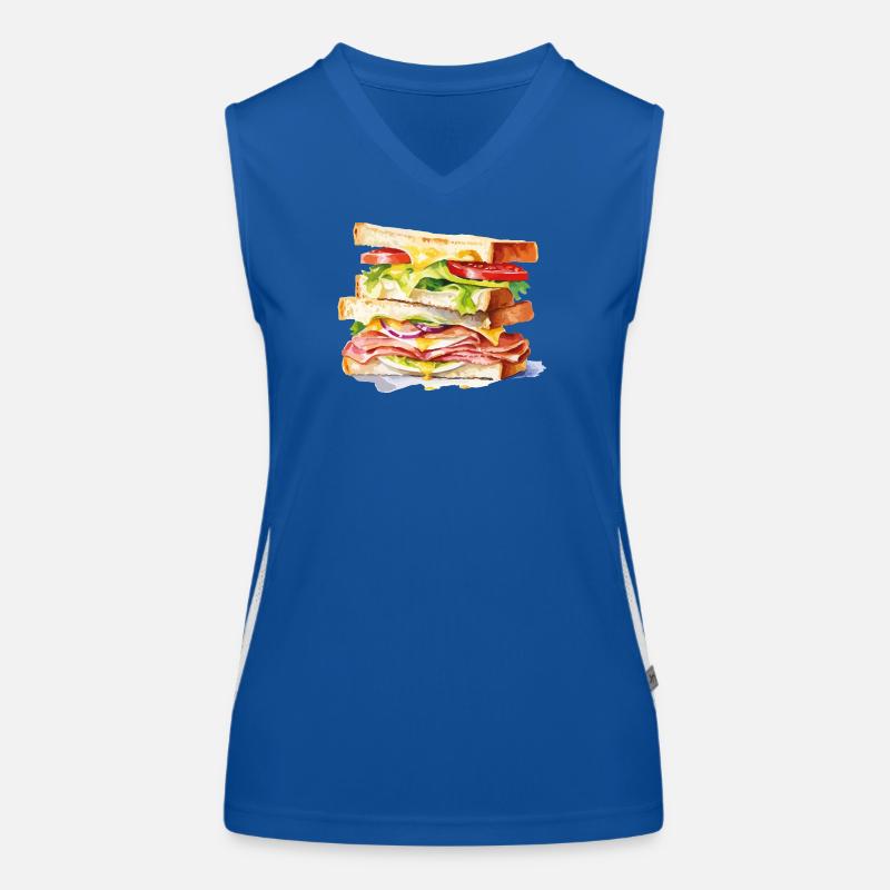 Artful sandwich stack Women's Functional Contrast Tank Top