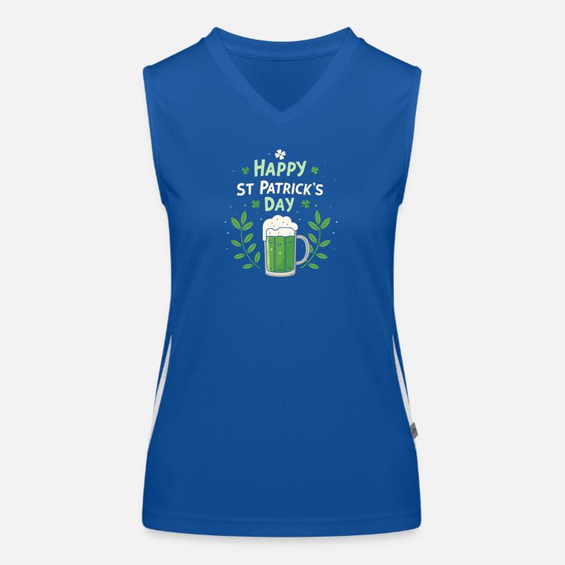 Saint Patrick Bière Verte Joyeuse Débardeur respirant contrasté Femme