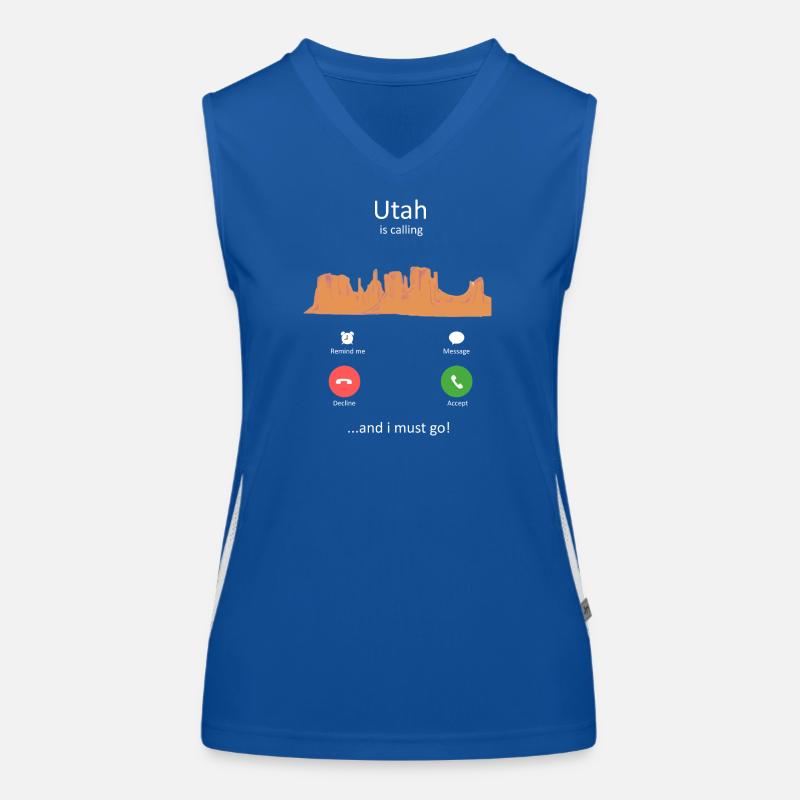 Utah ruft lustige eingehende Anrufe Naturkunst an Funktionelles Kontrast-Tank Top für Frauen