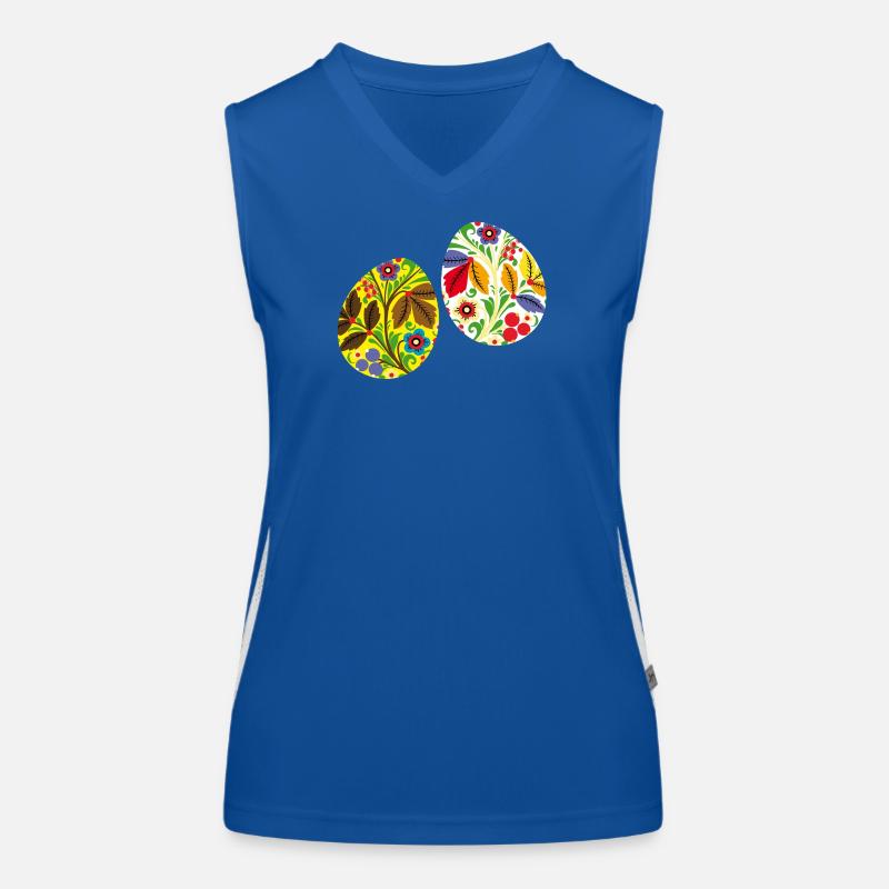 Easter eggs Women's Functional Contrast Tank Top
