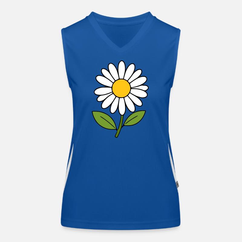 Blume weiß weiße Blumen Gänseblümchen Blüte Funktionelles Kontrast-Tank Top für Frauen