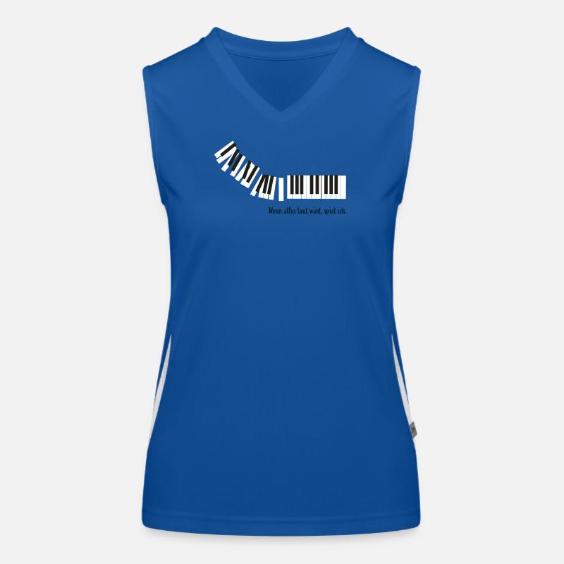 When everything gets loud, I play. Women's Functional Contrast Tank Top