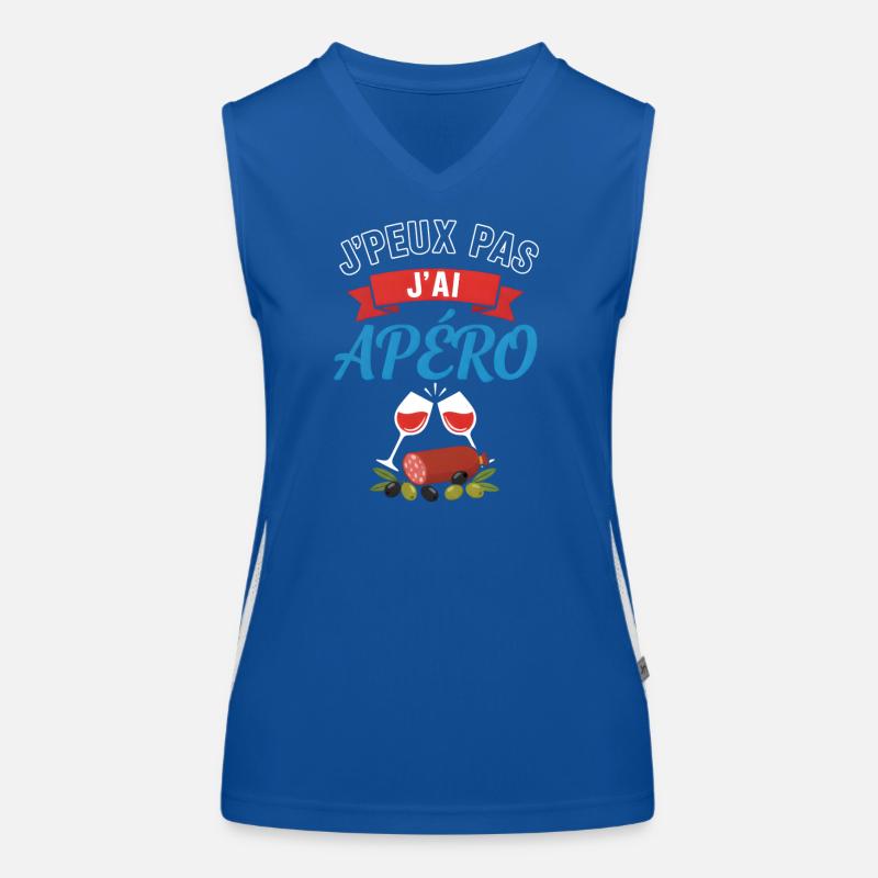 I have aperitif, toast and tapas Women's Functional Contrast Tank Top