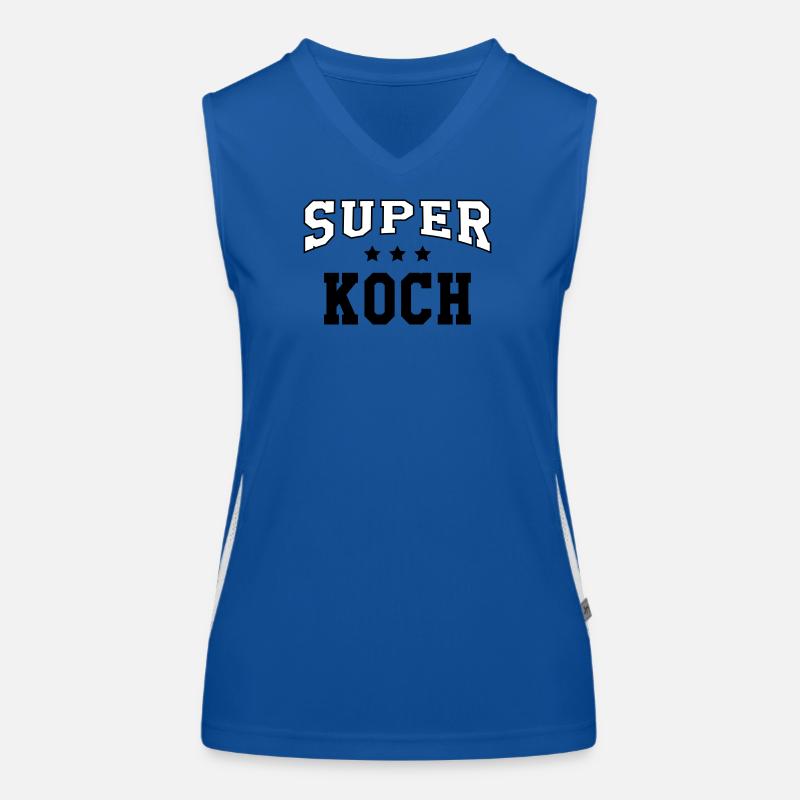 Super cook - Women's Functional Contrast Tank Top - royal/white