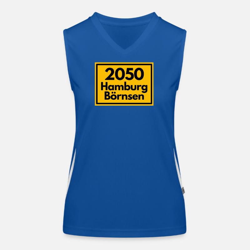 OLD POSTCODE POSTCODE RETRO 2053 HAMBURG BÖRNSEN Women's Functional Contrast Tank Top
