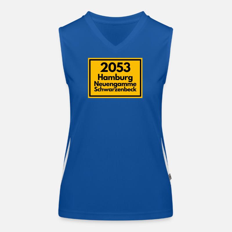 OLD POSTCODE POSTCODE 2053 HAMBURG NEUENGAMME ELBE Women's Functional Contrast Tank Top