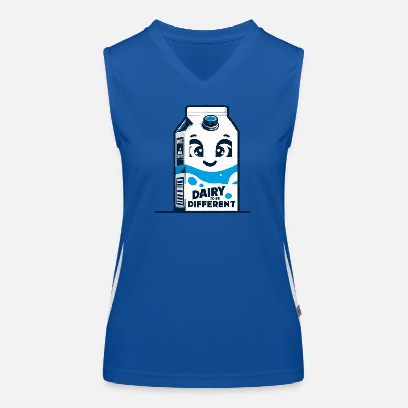 Milchkarton Gesicht – Anders Sein Funktionelles Kontrast-Tank Top für Frauen