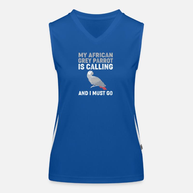 Papagei Grau Graupapagei Funktionelles Kontrast-Tank Top für Frauen