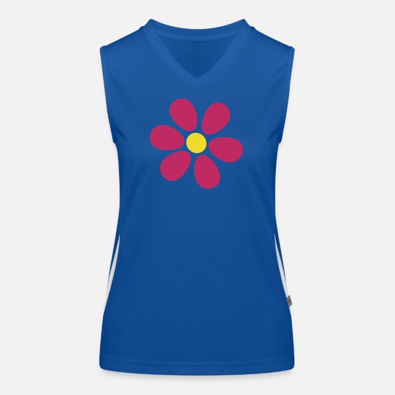 Fleur rose, fleurs rouges violettes, fleurs fleurs, chemise fleur Débardeur respirant contrasté Femme