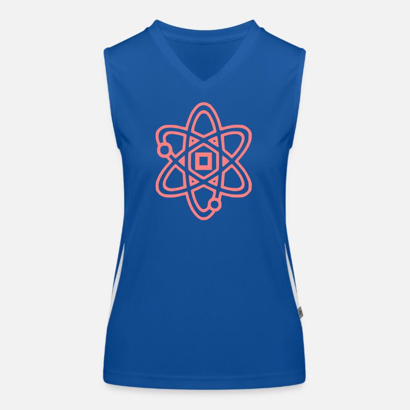 Atom Symbol Physics Core Women's Functional Contrast Tank Top
