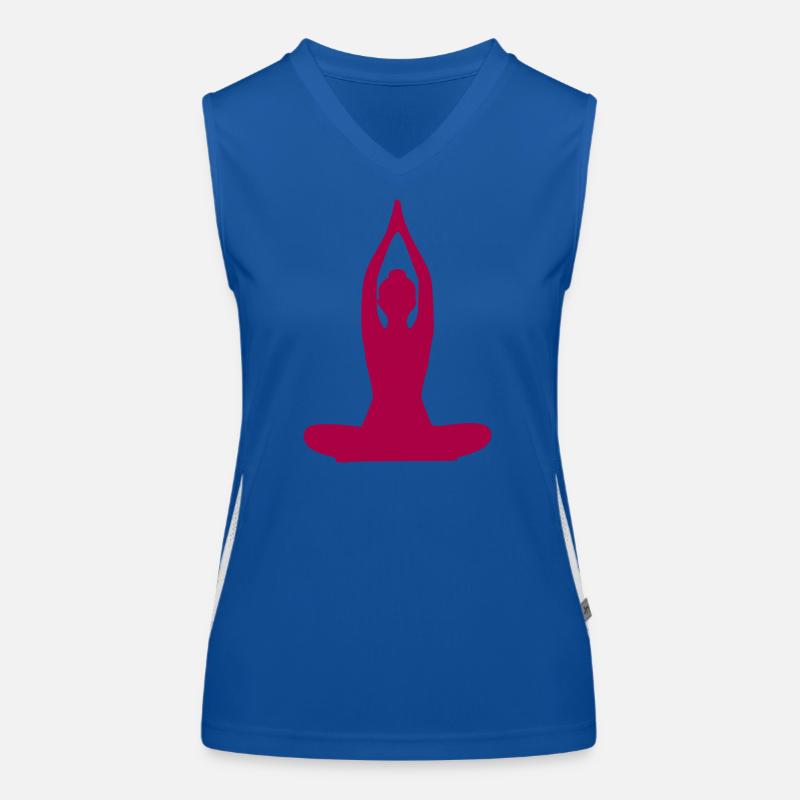 Yoga Forms Silhouettes Meditation Women's Functional Contrast Tank Top