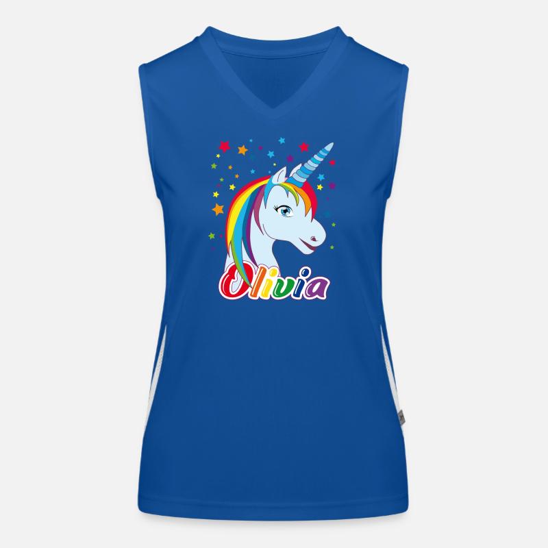 Unicorn Olivia Rainbow Women's Functional Contrast Tank Top