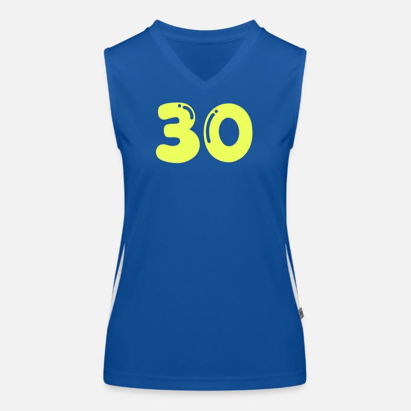 Neon 30 Birthday Design Women's Functional Contrast Tank Top