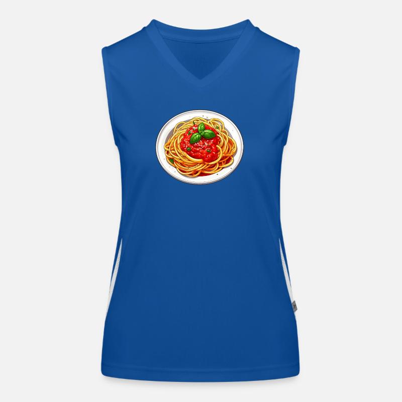 Pasta with tomato sauce Women's Functional Contrast Tank Top