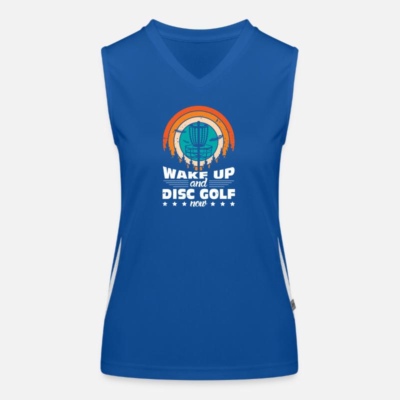 Cadeaux de disc golf Disc Golf Débardeur respirant contrasté Femme