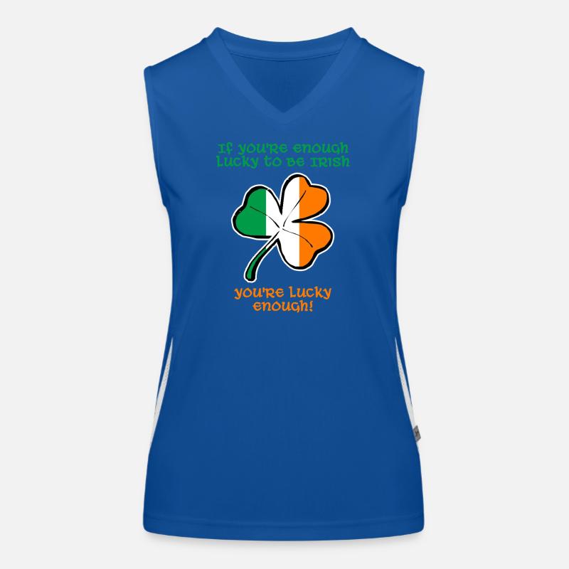 Glücklicherweise bin ich Ire. Funktionelles Kontrast-Tank Top für Frauen
