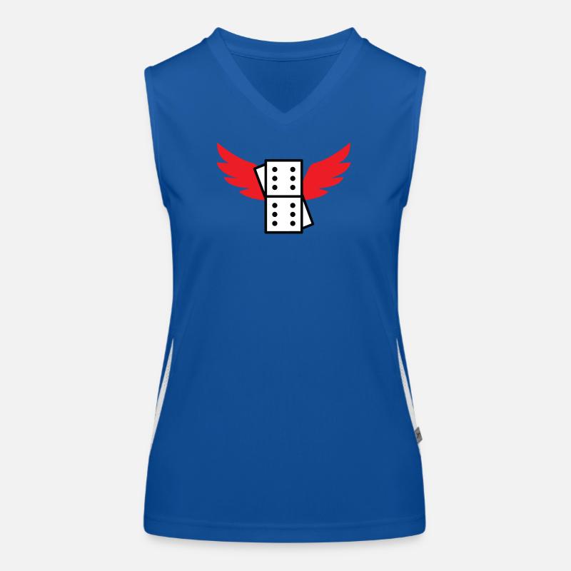 Winged Dominoes: Freestyle and Strategy Women's Functional Contrast Tank Top