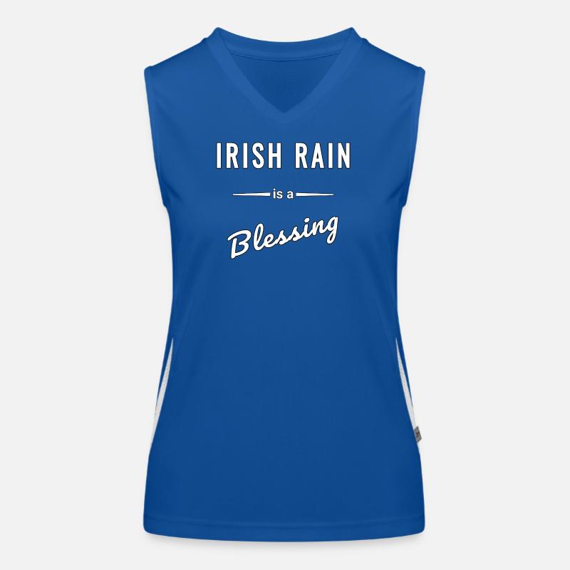 Irish Rain ist ein Segen Spruch Funktionelles Kontrast-Tank Top für Frauen