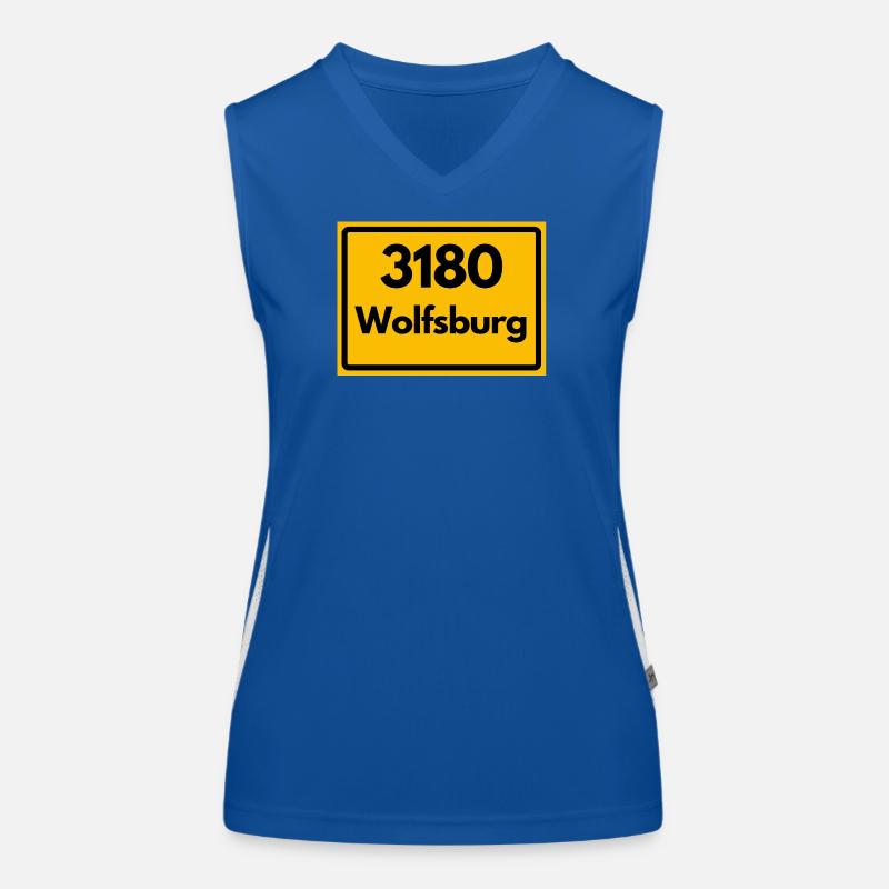 ALTE POSTLEITZAHL PLZ RETRO 3180 WOLFSBURG  Funktionelles Kontrast-Tank Top für Frauen