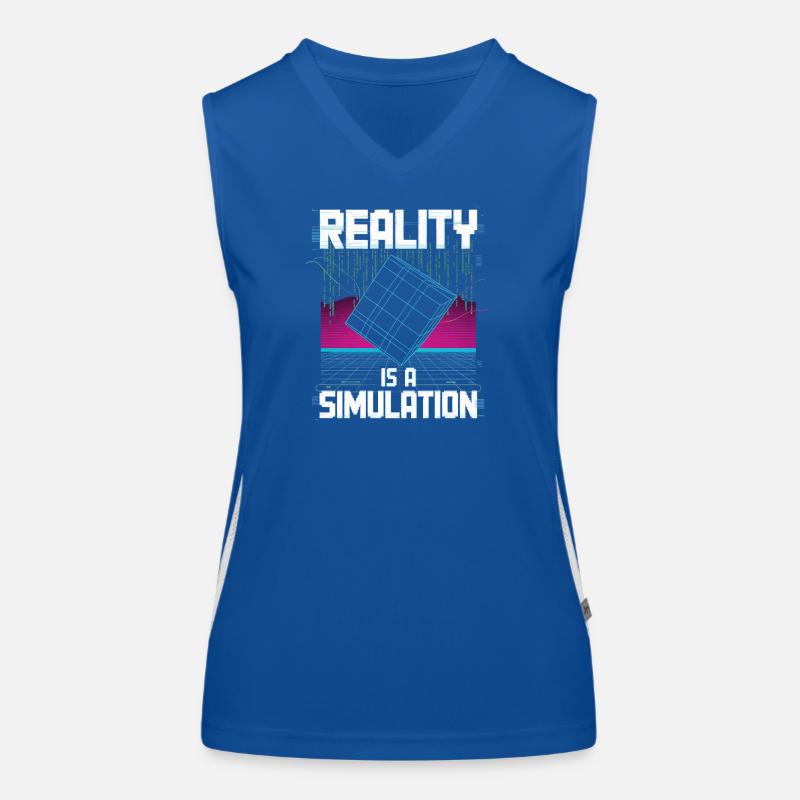 La réalité est une simulation Débardeur respirant contrasté Femme