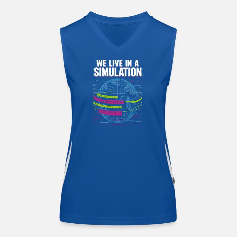 Wir leben in einer Simulation Funktionelles Kontrast-Tank Top für Frauen