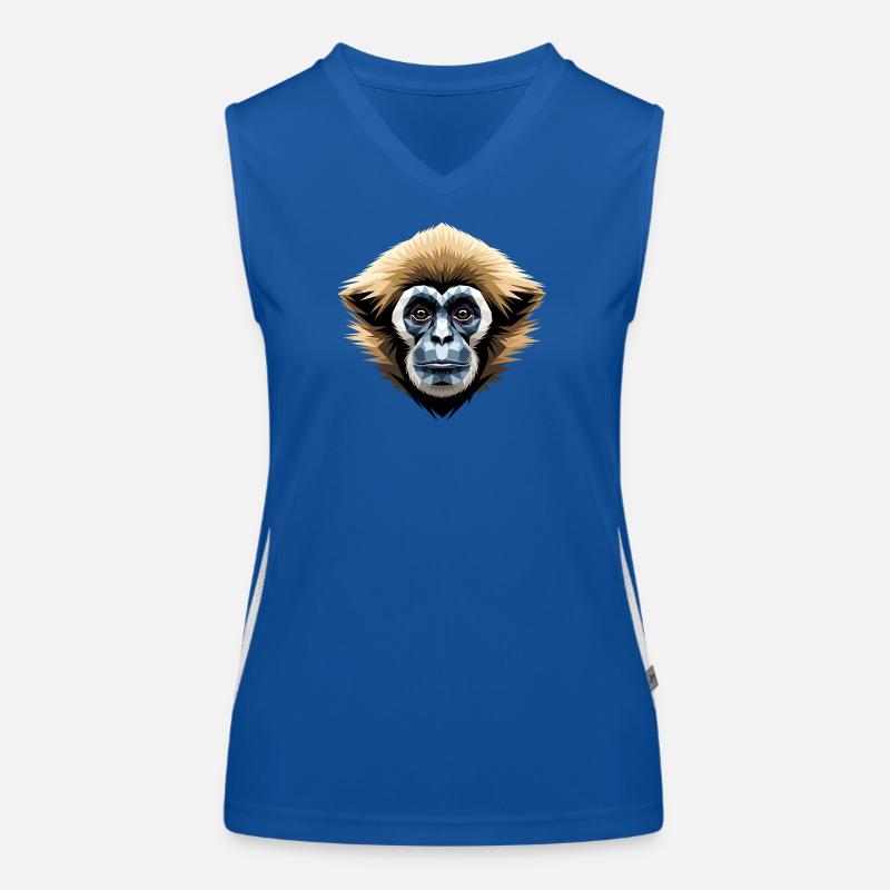 Gibbon Monkey Whitehand Gibbon Monkey Cute Lar Gibbons Women's Functional Contrast Tank Top
