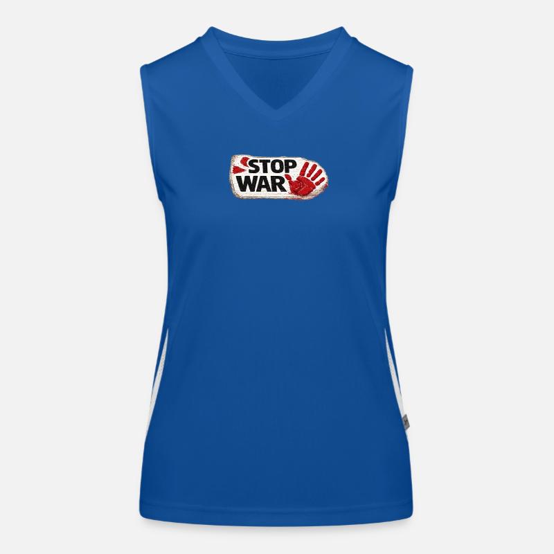 War No More – Sticker Peace & Humanity  Débardeur respirant contrasté Femme