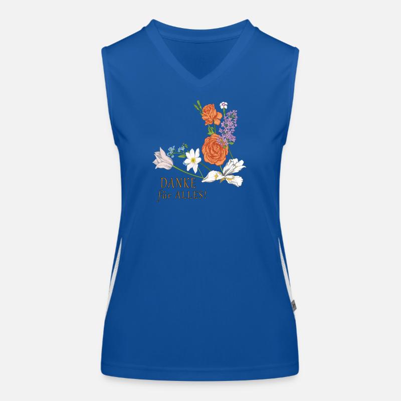 Blumenstrauß Danke Funktionelles Kontrast-Tank Top für Frauen