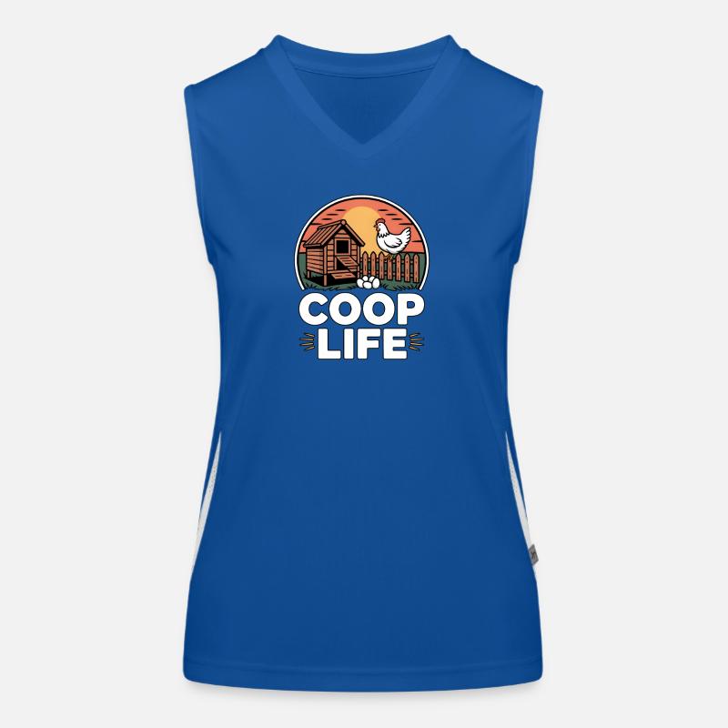 Coop Life Chicken Keeper Chicken Women's Functional Contrast Tank Top