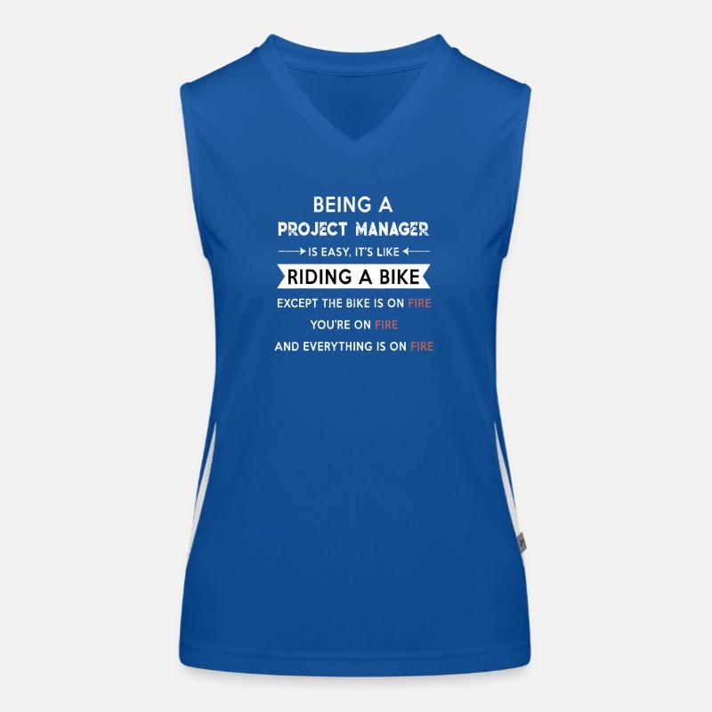 Project Manager on Fire Women's Functional Contrast Tank Top