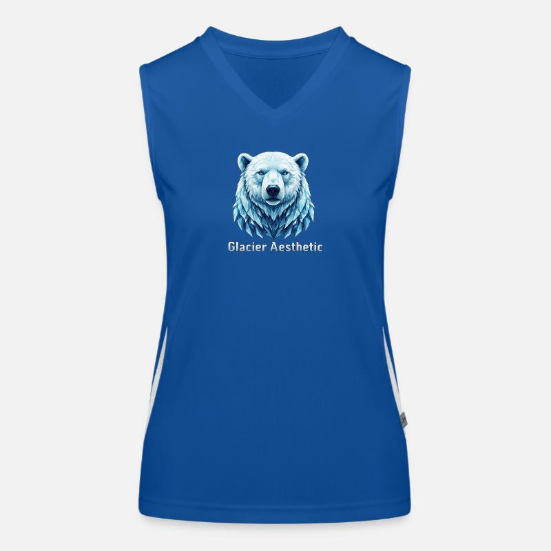 Polygone esthétique du glacier Polar Bear Débardeur respirant contrasté Femme