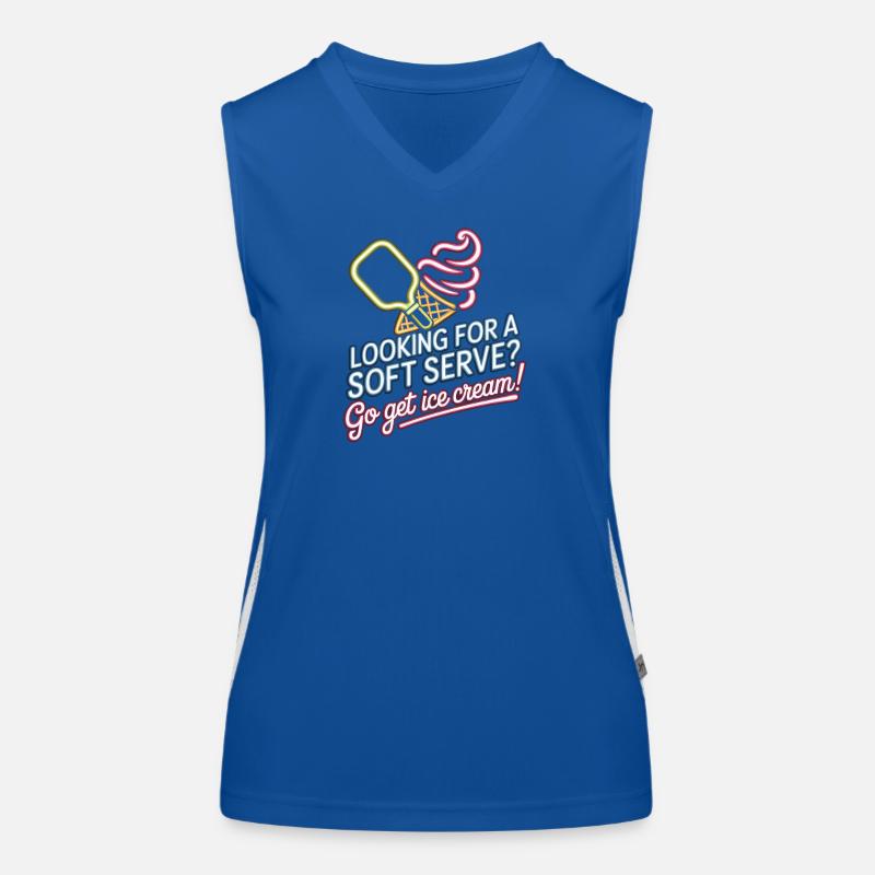 Pickleball Spieler Looking For Soft Serve Dinking Funktionelles Kontrast-Tank Top für Frauen