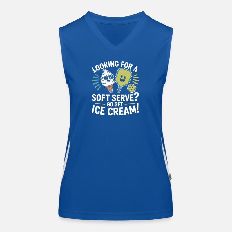 Pickleball Spieler Looking For Soft Serve Dinking Funktionelles Kontrast-Tank Top für Frauen