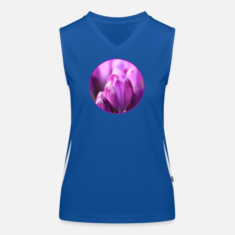 Crocuses Crocus Purple Flowers Crocus Bud Women's Functional Contrast Tank Top