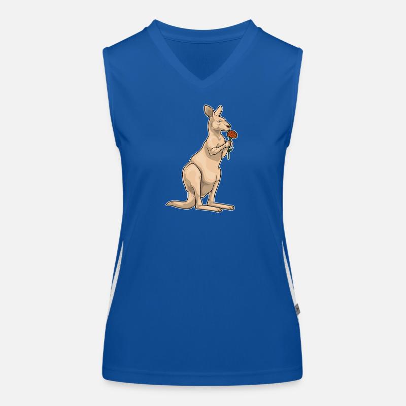 Känguru Ringelblume Funktionelles Kontrast-Tank Top für Frauen