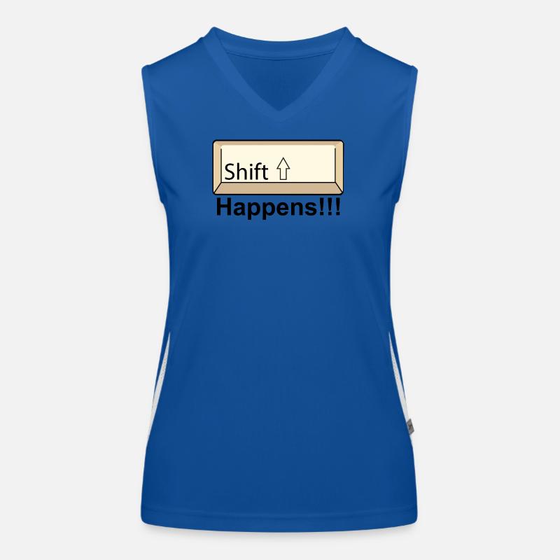 Shift Key Minimal Keyboard Design Women's Functional Contrast Tank Top