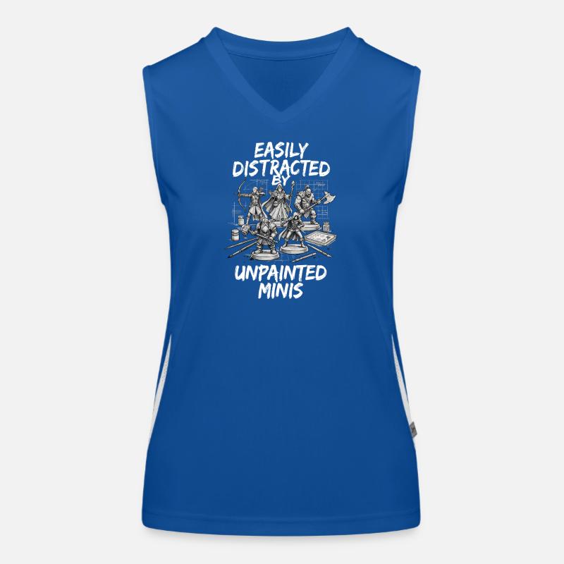Distracted by Unpainted Minis Women's Functional Contrast Tank Top