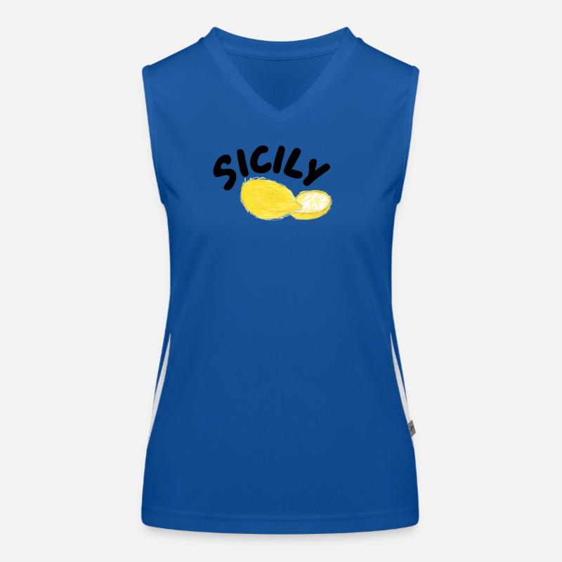 Illustration des citrons de Sicile - Sicile Débardeur respirant contrasté Femme