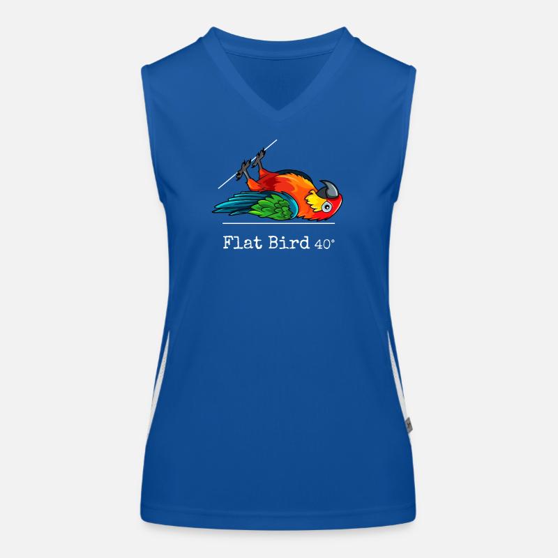 Flat Bird at 40 degrees Funktionelles Kontrast-Tank Top für Frauen