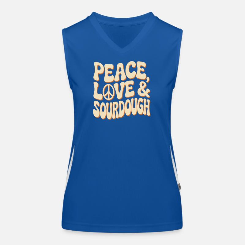 Friedensliebe Sauerteig-Tee Funktionelles Kontrast-Tank Top für Frauen