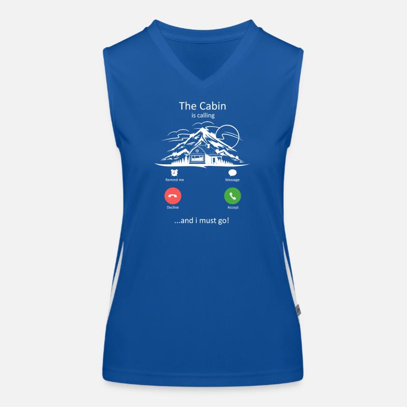 La cabane appelle Mountains Design Débardeur respirant contrasté Femme