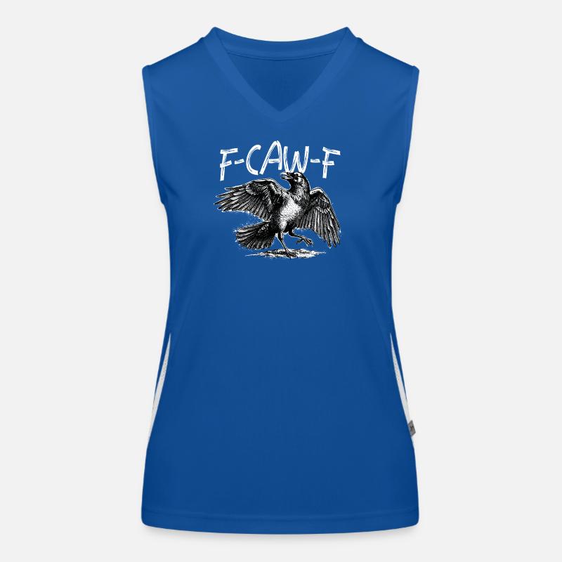 FCawF Krähenvogel Wortspiel Sarkasmus Dunkler Humor Funktionelles Kontrast-Tank Top für Frauen