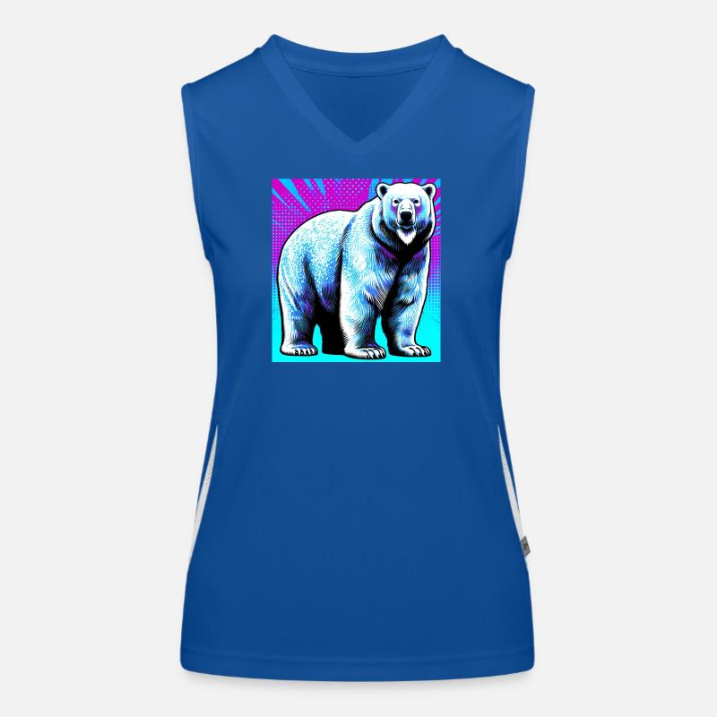 polar bear Women's Functional Contrast Tank Top