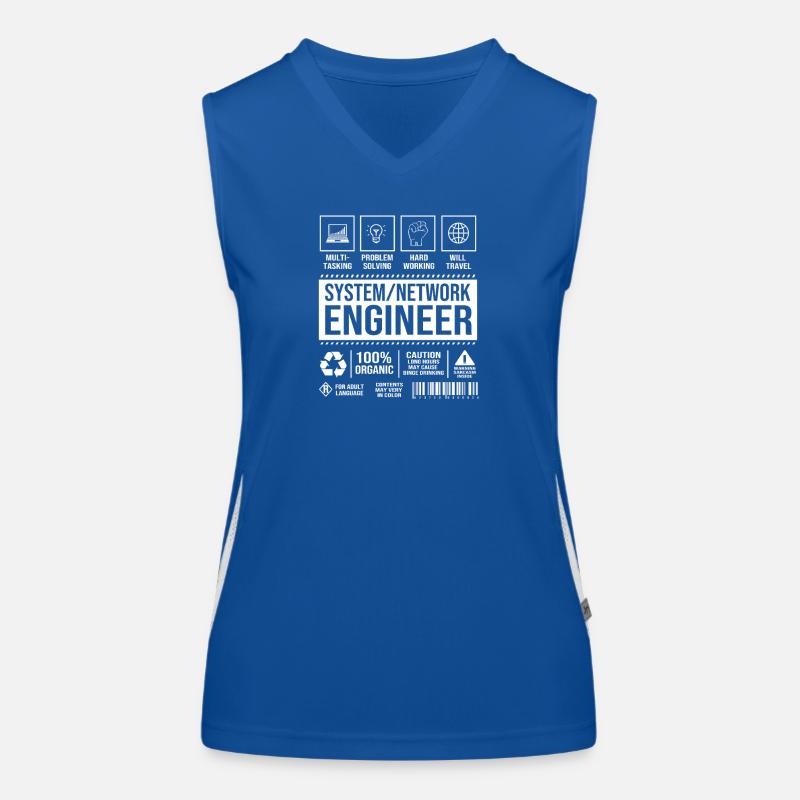 Network Computer Scientist Programmer Admin Women's Functional Contrast Tank Top
