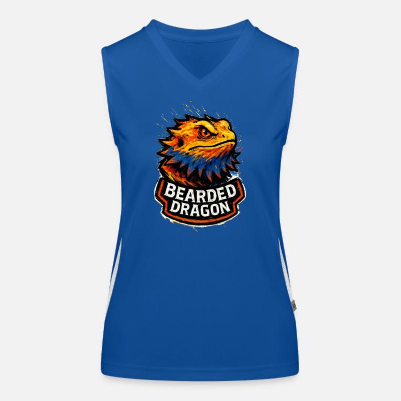 Pogona Bartdrachenkopf-Grafikstil Funktionelles Kontrast-Tank Top für Frauen